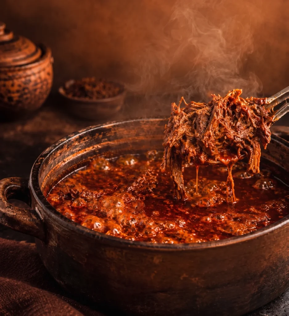 Birria in cottura